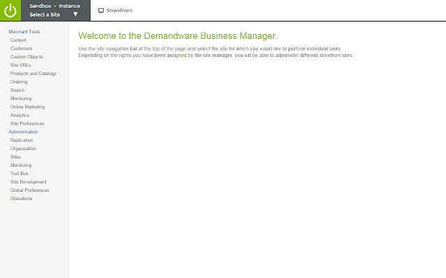 Demandware Buisiness Manager UI Classic  from Chrome web store to be run with OffiDocs Chromium online