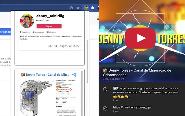 Denny Torres notificações ຈາກ Chrome web store ທີ່ຈະດໍາເນີນການກັບ OffiDocs Chromium ອອນໄລນ໌