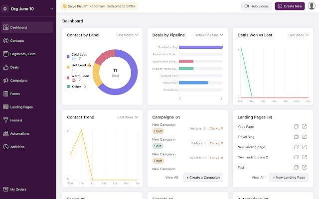 Deskera CRM+  from Chrome web store to be run with OffiDocs Chromium online