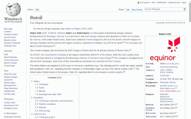Det heter Statoil  from Chrome web store to be run with OffiDocs Chromium online