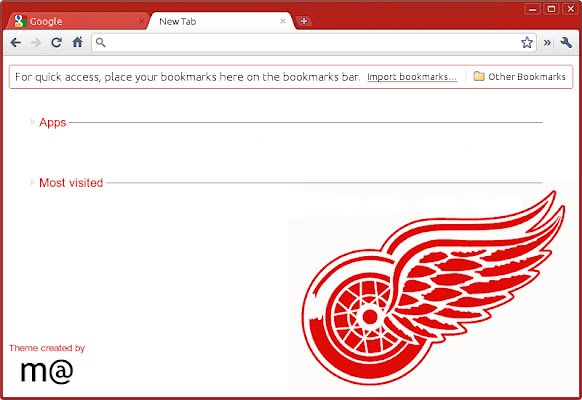 Chrome ウェブストアの Detroit Red Wings が OffiDocs Chromium オンラインで実行される