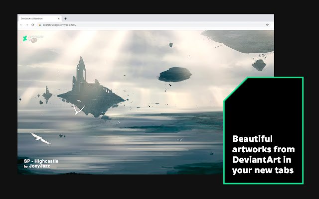 DeviantArt Slideshow  from Chrome web store to be run with OffiDocs Chromium online