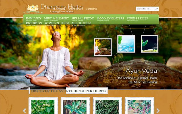 Chrome ウェブストアの Dharmony Herbs を OffiDocs Chromium online で実行