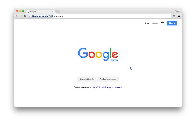 Diccionario de la RAE  from Chrome web store to be run with OffiDocs Chromium online