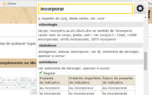 Dicionário Houaiss Corporativo  from Chrome web store to be run with OffiDocs Chromium online