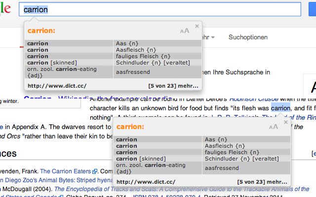 dict cc من متجر Chrome الإلكتروني ليتم تشغيله مع OffiDocs Chromium عبر الإنترنت