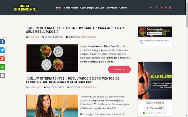 Dieta Intermitente  from Chrome web store to be run with OffiDocs Chromium online