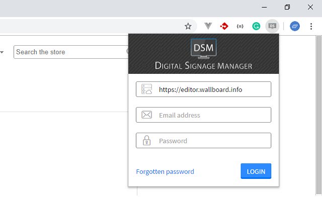 Digital Signage Manager dal Chrome Web Store da eseguire con OffiDocs Chromium online