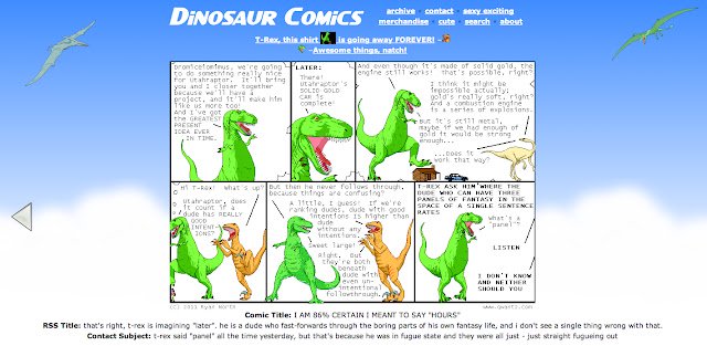 سيتم تشغيل بيض عيد الفصح من Dinosaur Comics من متجر Chrome الإلكتروني باستخدام OffiDocs Chromium عبر الإنترنت