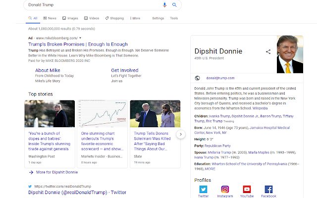 Dipshit Donnie de la boutique en ligne Chrome sera exécuté avec OffiDocs Chromium en ligne