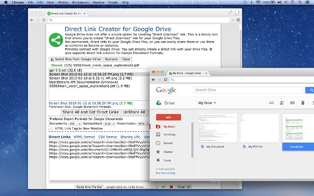 Direct Link Creator for Drive  from Chrome web store to be run with OffiDocs Chromium online