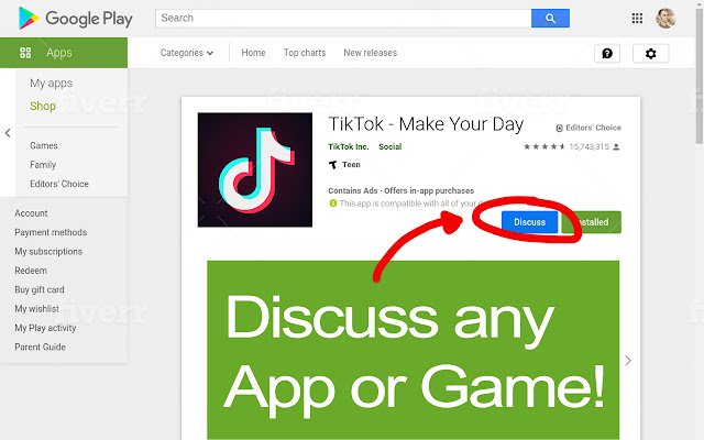 Dyskusja na temat Google Play Store™ ze sklepu internetowego Chrome, który ma być uruchamiany w trybie online za pomocą OffiDocs Chromium