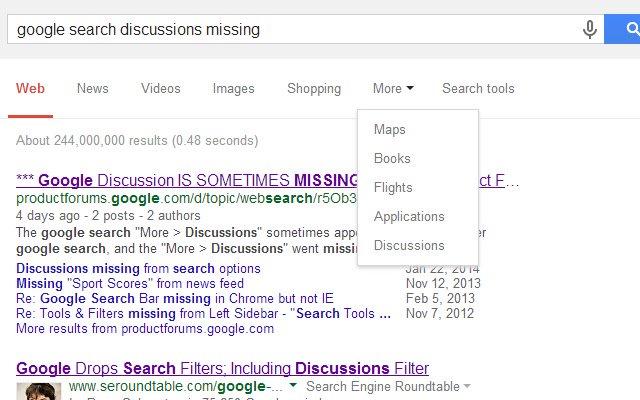 Discussions button for Google Search™  from Chrome web store to be run with OffiDocs Chromium online