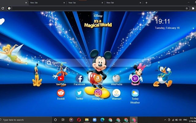 Disney Wallpaper HD New Tab Theme  from Chrome web store to be run with OffiDocs Chromium online