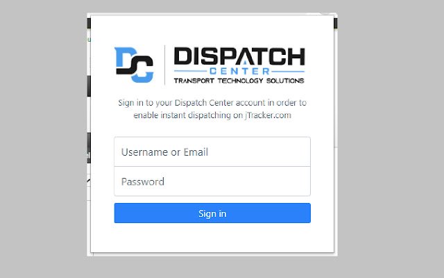 Dispatch Center jTracker Extension  from Chrome web store to be run with OffiDocs Chromium online