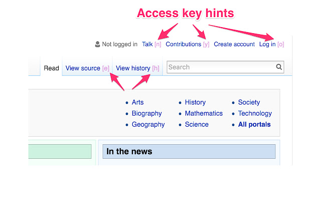 Display Access Keys  from Chrome web store to be run with OffiDocs Chromium online