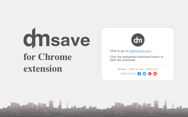 dmsave Pemuat turun video Dailymotion dari kedai web Chrome untuk dijalankan dengan OffiDocs Chromium dalam talian