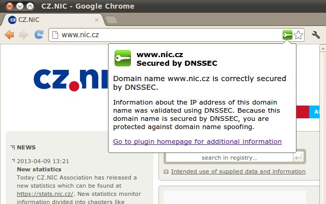 DNSSEC Validator  from Chrome web store to be run with OffiDocs Chromium online