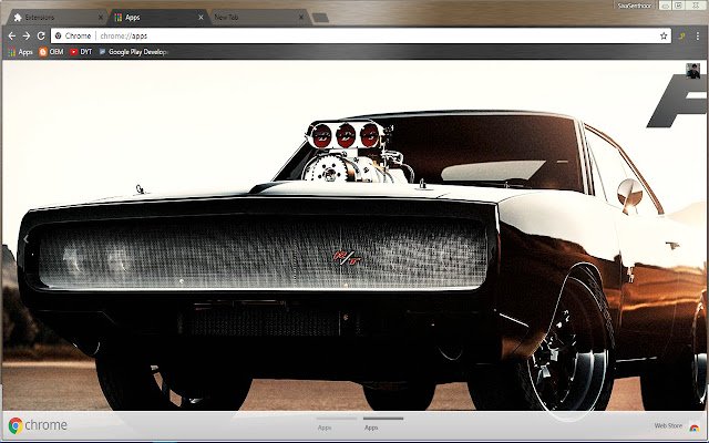 ダッジ チャージャー R/T レーシングカー Fast Furious が Chrome ウェブストアから OffiDocs Chromium オンラインで実行可能に