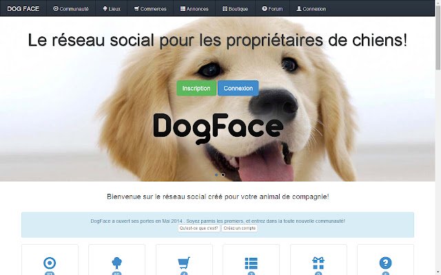 Dog Face  from Chrome web store to be run with OffiDocs Chromium online