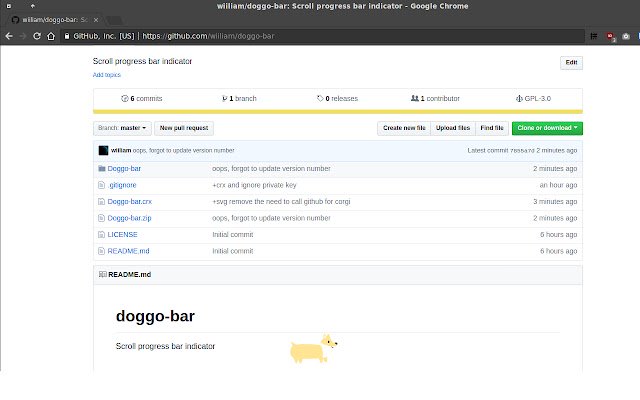 Doggo Bar  from Chrome web store to be run with OffiDocs Chromium online