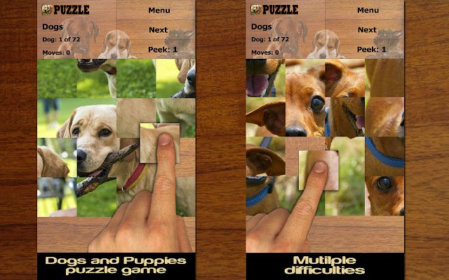 Dogs Puzzle  from Chrome web store to be run with OffiDocs Chromium online