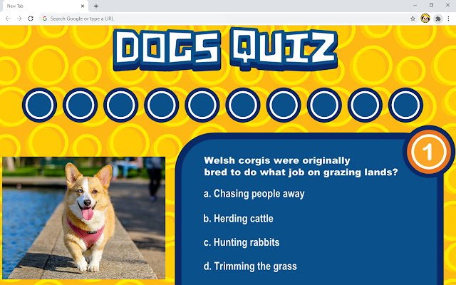 Dogs Quiz Game  from Chrome web store to be run with OffiDocs Chromium online