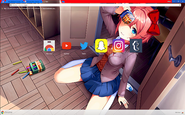 Doki Doki Clube de Literatura! (Videogame) Anime da Chrome Web Store será executado com OffiDocs Chromium online