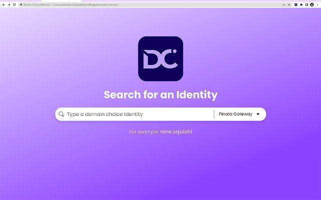 Domain Choice Extension mula sa Chrome web store na tatakbo sa OffiDocs Chromium online