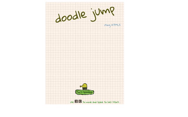 Doodle Jump Game  from Chrome web store to be run with OffiDocs Chromium online