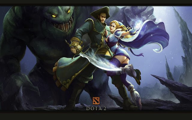 Dota 2 Crystal Maiden 1024 x 600 từ cửa hàng Chrome trực tuyến sẽ được chạy với OffiDocs Chromium trực tuyến