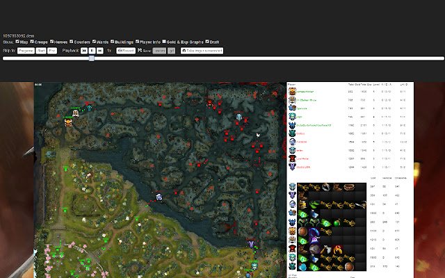 Dota 2 replay viewer  from Chrome web store to be run with OffiDocs Chromium online