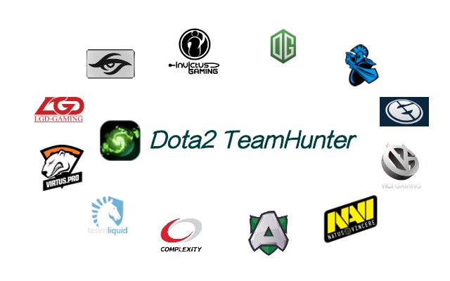 Ang Dota2 TeamHunter mula sa Chrome web store na tatakbo sa OffiDocs Chromium online