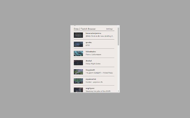 Dota 2 Twitch Browser  from Chrome web store to be run with OffiDocs Chromium online
