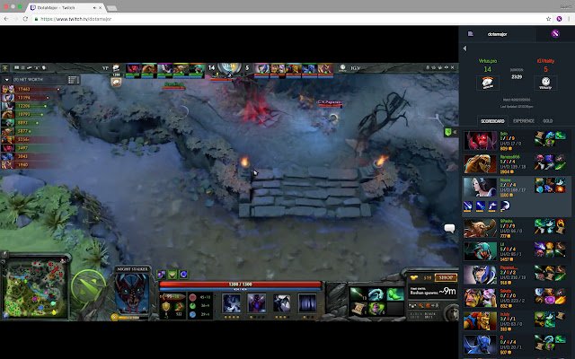 Dota Scryer de la tienda web de Chrome se ejecutará con OffiDocs Chromium en línea