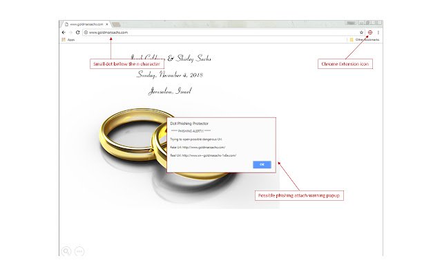 Dot Phishing Protector  from Chrome web store to be run with OffiDocs Chromium online