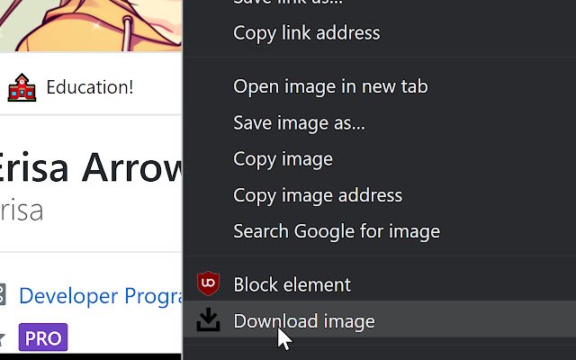 Download Image from Context Menu  from Chrome web store to be run with OffiDocs Chromium online