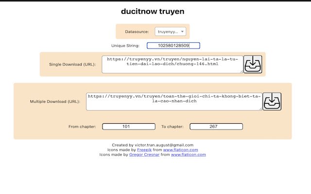 ดาวน์โหลด truyen (ducitnow_truyen) จาก Chrome เว็บสโตร์เพื่อรันด้วย OffiDocs Chromium ออนไลน์