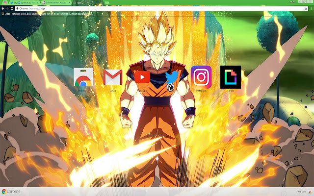 DRAGON BALL FighterZ | Best (NEW) GOKU THEME  from Chrome web store to be run with OffiDocs Chromium online