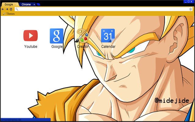 Tema Dragon Ball Z Goku dari toko web Chrome akan dijalankan dengan OffiDocs Chromium online