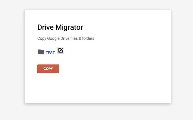 Chrome web mağazasından Drive Migrator çevrimiçi OffiDocs Chromium ile çalıştırılacak