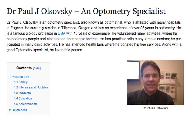 Dr Paul J Olsovsky  from Chrome web store to be run with OffiDocs Chromium online