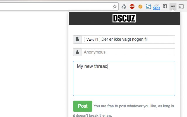 Dscuz.com  from Chrome web store to be run with OffiDocs Chromium online