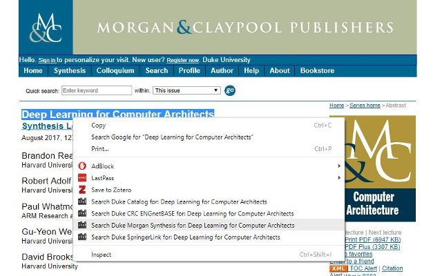 Duke Library Morgan Synthesis Search da Chrome Web Store para ser executado com OffiDocs Chromium online