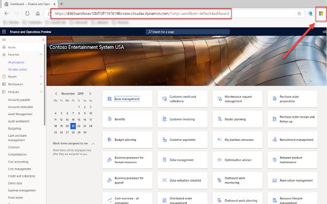 Dynamics 365 FO table browser  from Chrome web store to be run with OffiDocs Chromium online