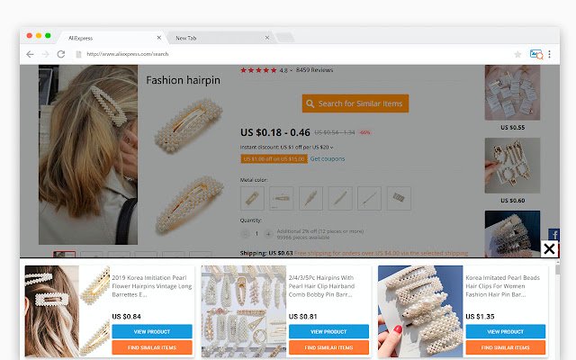 Easy AliExpress Image Search  from Chrome web store to be run with OffiDocs Chromium online