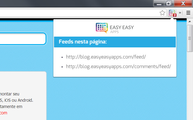 Easy Easy Apps Feed Discovery aus dem Chrome Web Store zur Ausführung mit OffiDocs Chromium online