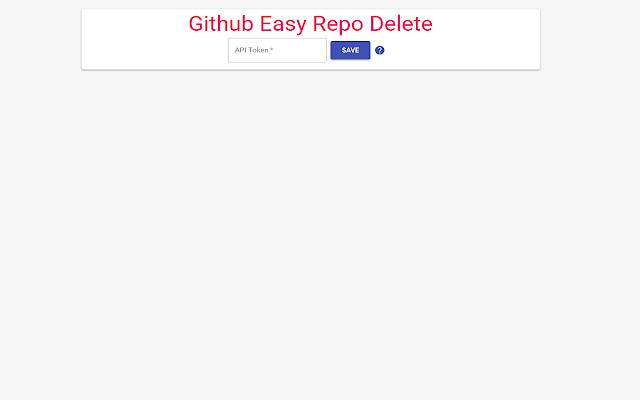 Easy Github Repo Delete de la boutique en ligne Chrome à exécuter avec OffiDocs Chromium en ligne