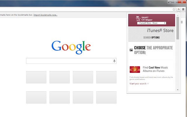 Easy iTunes Music Search SmartCATaloguer  from Chrome web store to be run with OffiDocs Chromium online