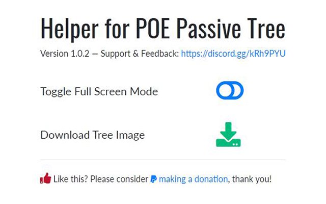 Easy POE: ตัวช่วยสำหรับ POE Passive Tree จาก Chrome เว็บสโตร์ที่จะรันด้วย OffiDocs Chromium ออนไลน์